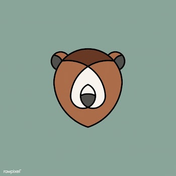 Linear illustration of a bear's head | Free stock vector - 524713