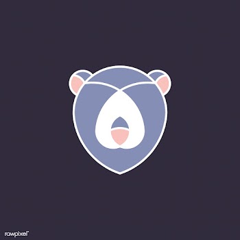 Linear illustration of a bear's head | Free stock vector - 524730