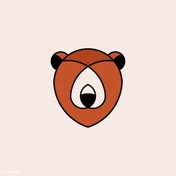 Linear illustration of a bear's head | Free stock vector - 524737