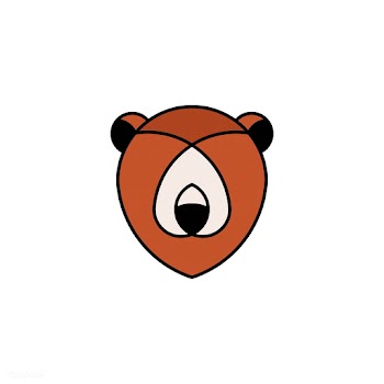 Linear illustration of a bear's head | Free stock vector - 524749