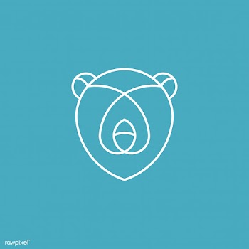 Linear illustration of a bear's head | Free stock vector - 524759