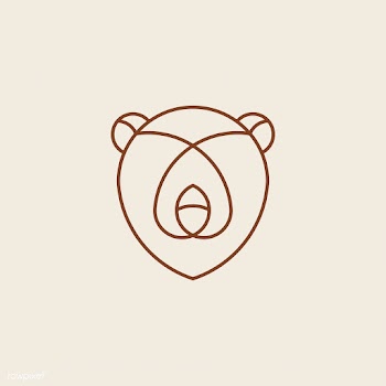 Linear illustration of a bear's head | Free stock vector - 524793