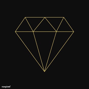 Linear illustration of a diamond | Free stock vector - 518017