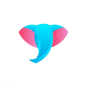 Linear illustration of a elephant's head | Free stock vector - 524665
