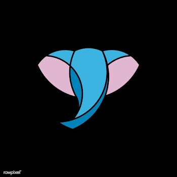 Linear illustration of a elephant's head | Free stock vector - 524669