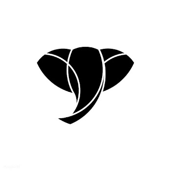 Linear illustration of a elephant's head | Free stock vector - 524782