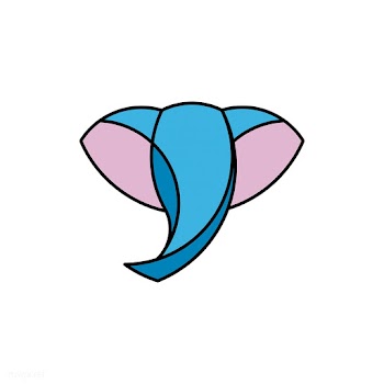 Linear illustration of a elephant's head | Free stock vector - 524796