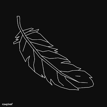 Linear illustration of a feather | Free stock vector - 518027