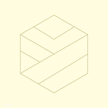 Linear illustration of a hexagon shape | Free stock vector - 518266
