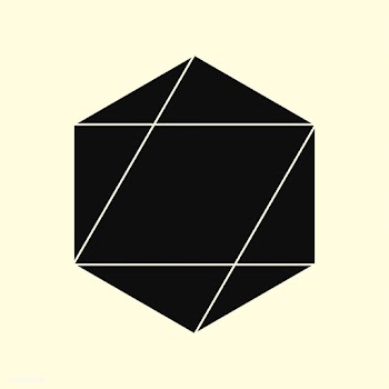 Linear illustration of a hexagon shape | Free stock vector - 518271