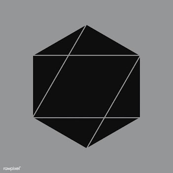 Linear illustration of a hexagon shape | Free stock vector - 518455