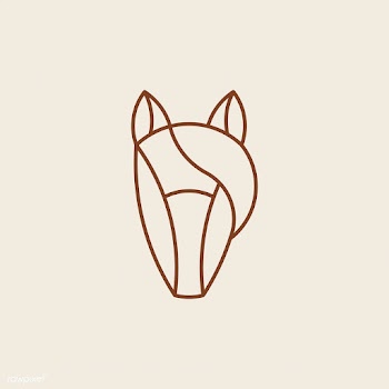 Linear illustration of a horse's head | Free stock vector - 524646