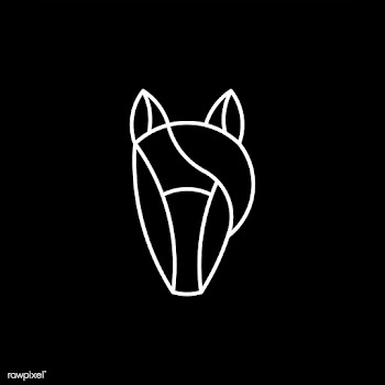 Linear illustration of a horse's head | Free stock vector - 524714