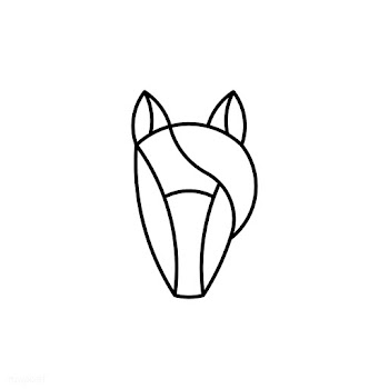 Linear illustration of a horse's head | Free stock vector - 524779