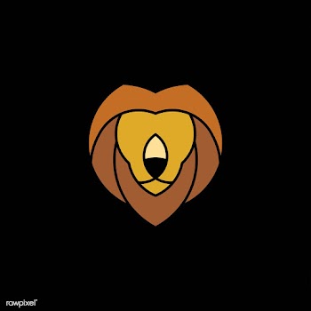 Linear illustration of a lion's head | Free stock vector - 524791
