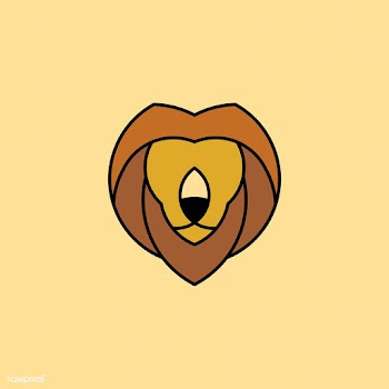 Linear illustration of a lion's head | Free stock vector - 524805