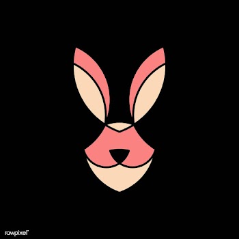 Linear illustration of a rabbit's head | Free stock vector - 524693