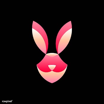 Linear illustration of a rabbit's head | Free stock vector - 524711