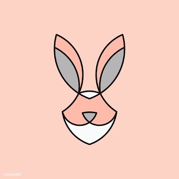 Linear illustration of a rabbit's head | Free stock vector - 524747
