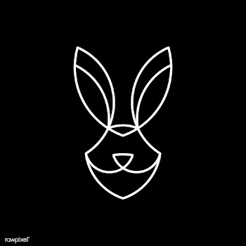 Linear illustration of a rabbit's head | Free stock vector - 524761