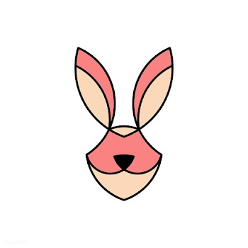 Linear illustration of a rabbit's head | Free stock vector - 524775