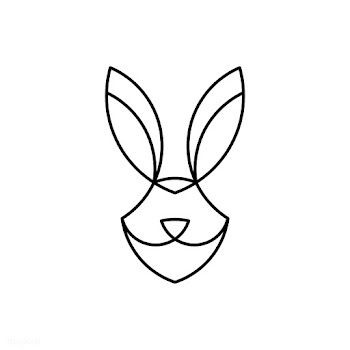 Linear illustration of a rabbit's head | Free stock vector - 524783