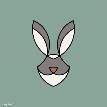 Linear illustration of a rabbit's head | Free stock vector - 524787