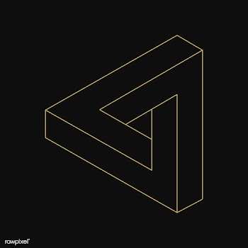 Linear illustration of a triangle | Free stock vector - 518149