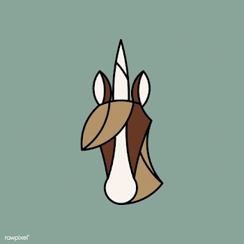 Linear illustration of a unicorn's head | Free stock vector - 524649
