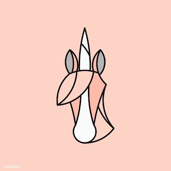 Linear illustration of a unicorn's head | Free stock vector - 524657