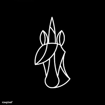 Linear illustration of a unicorn's head | Free stock vector - 524663