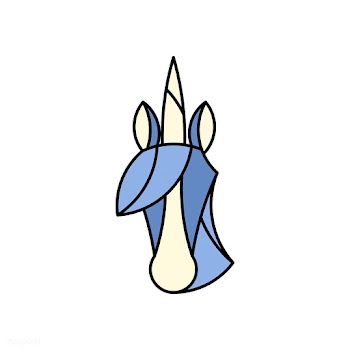 Linear illustration of a unicorn's head | Free stock vector - 524692