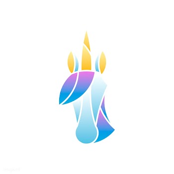 Linear illustration of a unicorn's head | Free stock vector - 524694