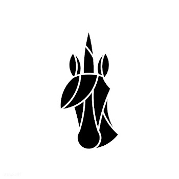 Linear illustration of a unicorn's head | Free stock vector - 524701