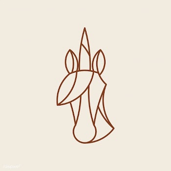 Linear illustration of a unicorn's head | Free stock vector - 524728