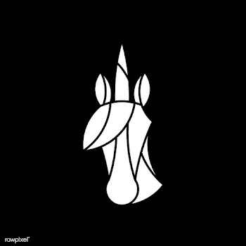 Linear illustration of a unicorn's head | Free stock vector - 524740