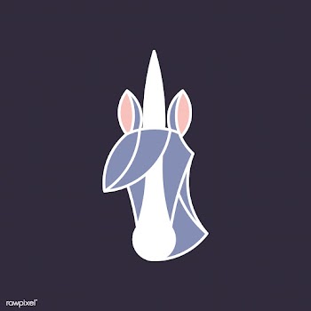Linear illustration of a unicorn's head | Free stock vector - 524804