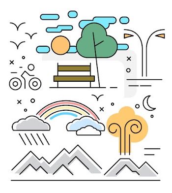 Linear Landscape Illustrations