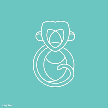Linear monkey geometrical animal vector | Free stock vector - 520885