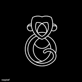 Linear monkey geometrical animal vector | Free stock vector - 520914