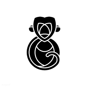 Linear monkey geometrical animal vector | Free stock vector - 520935