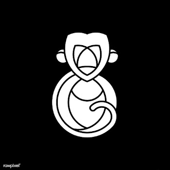 Linear monkey geometrical animal vector | Free stock vector - 520992