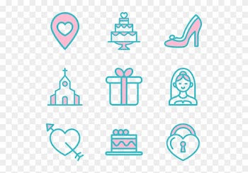 Linear Wedding Elements - Wedding Icon Transparent Background