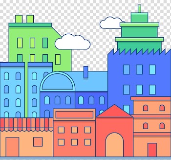 Linearity Euclidean , Linear style color city transparent background PNG clipart