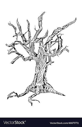 lineart abstract tree