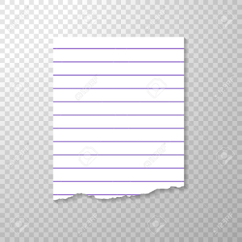 Lined Torn Piece Of Paper From Notebook. Clean Or Blank Page ...
