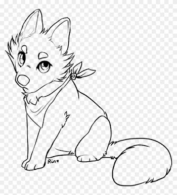 Lines Free Use Fox Wolf Cub By Rinermai - Outline Of A Wolf