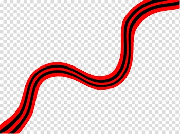 Lines, red and black curved lines transparent background PNG clipart