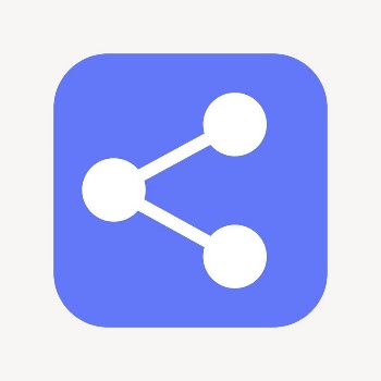 Link icon, flat square design | Free Icons - rawpixel