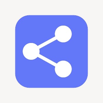 Link icon, flat square design | Free Icons - rawpixel